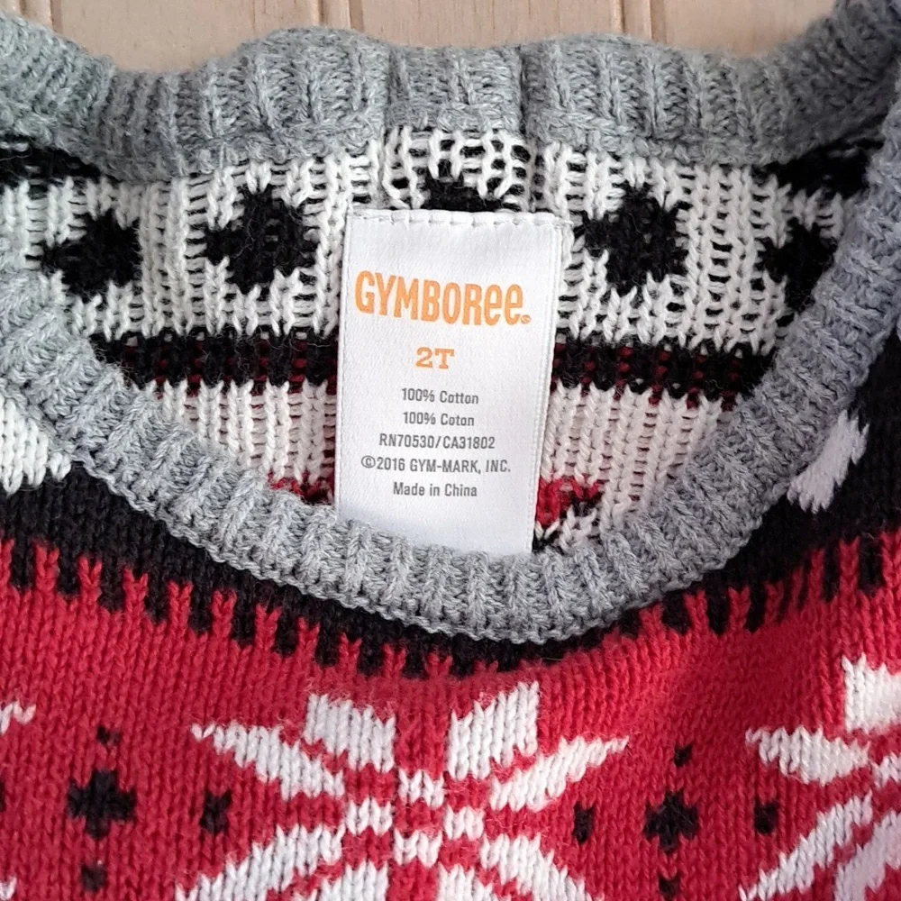 Gymboree Toddler Fair Isle Sweater Dress Nordic Holiday Knit Cotton Ruffles